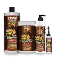 CasaSofia- Pack Promocional Dona Flora Pelazo Fuerza maxima, champu 1000ml, Mascarilla 1000ml, Leave-in 500ml y Tonico 70ml. Formulada con Biotina, Hidrolizado de Proteína de Soja y Pantenol, ayuda a aumentar la fuerza, el brillo y el crecimiento natural - details 0