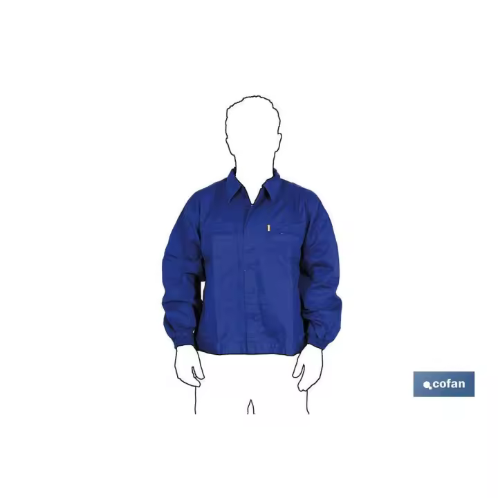 Cofan - Cazadora de Trabajo Azul Claro 60% Poliéster 40% Algodón - 1