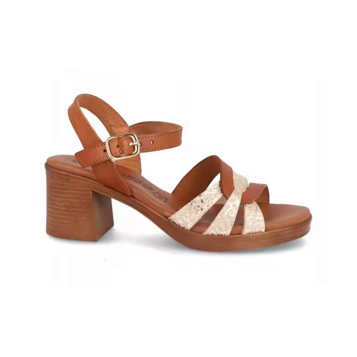 Sandalias 6600 de Piel con Tacón Ancho y Tiras Cruzadas - Elegancia y Confort Eleva tus looks de verano con estas sofisticadas sandalias de la reconocida marca Digo Digo. Diseñadas para la mujer que busca un equilibrio perfecto entre estilo y bienestar, e - 1