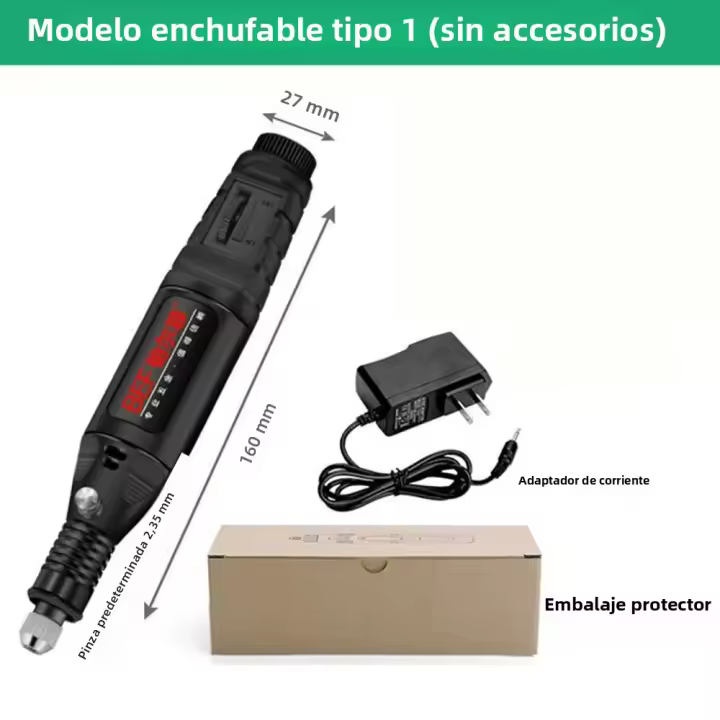 Mini Mezcladora Eléctrica 13W 220V/110V Herramienta De Grabado Rotatoria Micro Máquina De Perforación Herramienta De Taladro Eléctrico Kit De Taladro Manual Para DIY En El Hogar - 1