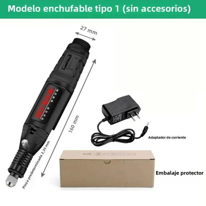 Mini Mezcladora Eléctrica 13W 220V/110V Herramienta De Grabado Rotatoria Micro Máquina De Perforación Herramienta De Taladro Eléctrico Kit De Taladro Manual Para DIY En El Hogar - 1