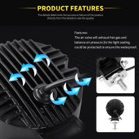 Lente LED 7D De 3 Pulgadas Para Coche Faros Trabajo Cuadrado Halo Para Motocicleta Jeep ATV SUV 12V 24V Luces Angel Eyes Para Conducción - details 1