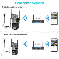 Cámara PTZ Wifi Exterior 4K 8MP HD Con Doble Pantalla Y Lente AI Seguimiento Automático Alarma De Luz Policial iCSee Para Seguridad Doméstica Y Vigilancia De Video 4MP - details 10