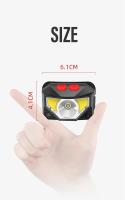 Linterna Frontal LED Recargable Con Sensor Y Lámparas COB Y LED 8 Modos De Iluminación Luz Blanca Y Roja Para Pesca - details 12