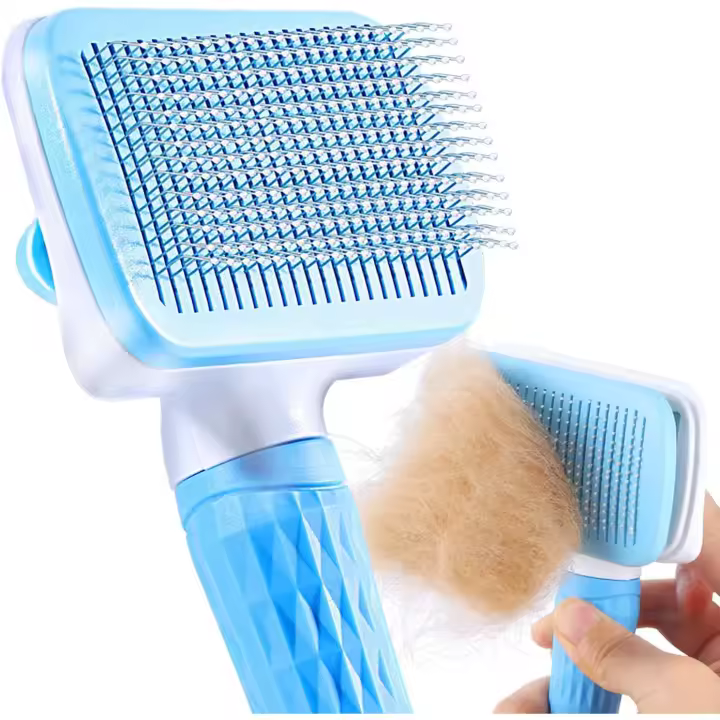 Dog Cat Brush, Self-cleaning Dead Hair Brush for Cat Dog, Effective Removal of Up to 95% of Dead Hair and Tomentose Hair, Suitable for Dogs Cats Short and Long Hair - 1