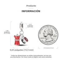 Encantos De Estrella Luminosa Platinados Para Pulsera Original Joyería DIY Simbolo Eterno Colgante De Amor Cadena De Seguridad Compatible Con Pulseras Originales - details 105