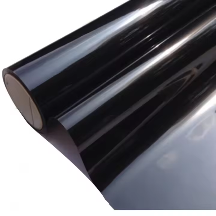 Película De Vidrio Para Bloquear Luz Y Privacidad Negra Adhesiva PVC Para Casa Bloqueo Del Sol Aislamiento Termal Tinte De Pared Negro - 1