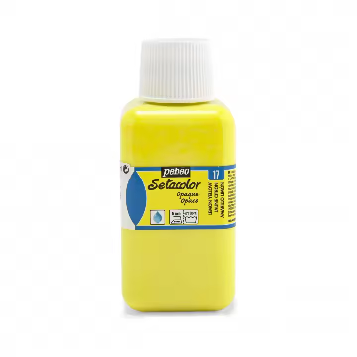 Pebeo Setacolor, pintura para tejidos 250ml. color 17 amarillo LIMON,  opaco. - 1