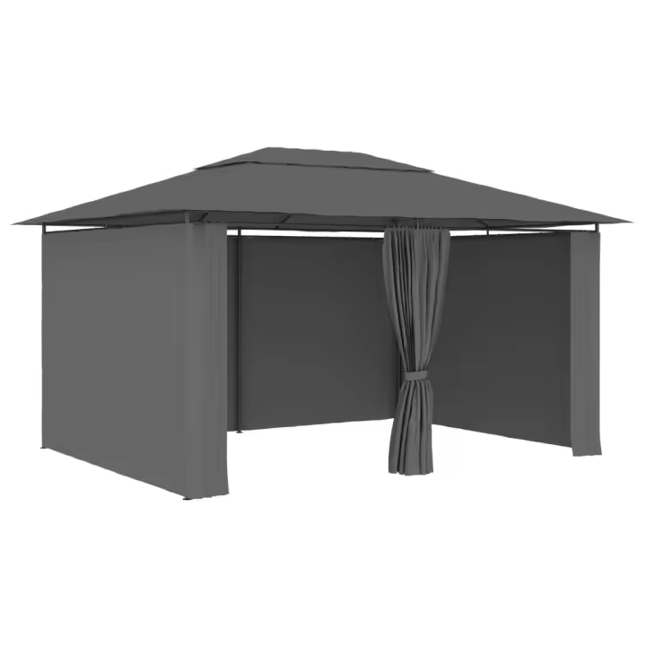vidaXL Carpa de Jardín con Cortinas Cenador de Fiestas Toldo Color Taupé,  Antracita, y mas - 1