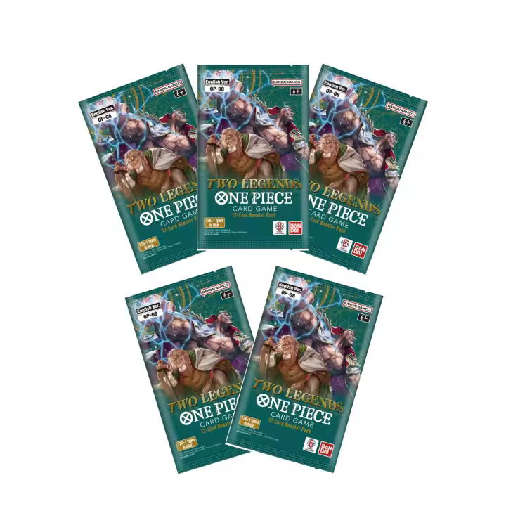 One Piece. OP08: Two Legends. Pack 5 Sobres. INGLÉS. One Piece juego de cartas coleccionables. Blackfire - 1
