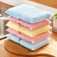 5/20Pcs Esponja De Lavar Platos Espesa Para Limpieza De Cocina Paño De Limpieza Multiusos Escobilla De Lavar Absorbente - details 0