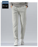 Pantalones Casuales Para Hombre De Cordón Otoño E Invierno Versátiles Y Moda Pantalones Largos Tejidos De Poliéster Y Algodón Estilo Recto Cierre De Cremallera - details 12