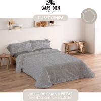 Carpe Diem Juego Sabanas Primavera Verano FALSET Gris 50% Algodon Cama 90,105,135,150,160,180,200 Tratamiento Antibolitas - details 0