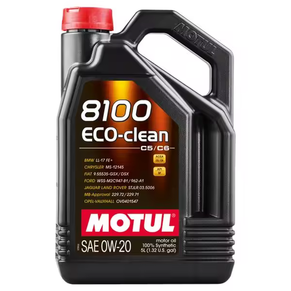 Motul 8100 Eco-Clean 0w20 5L - Lubricante de motor ecológico para automóviles - 1