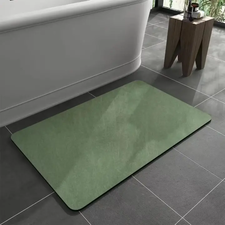 Alfombra Antideslizante De Polvo De Diatomeas De Color Sólido Absorbente Y Secado Rápido Para Comedor De Mascotas Y Entrada Del Baño - 1