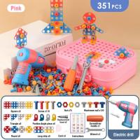 Juego De Juguetes Para Niños Herramientas Eléctricas Taladro De Dinosaurio Juego De Construcción 3D Educativo Para Niños Juguetes De Juego Pretendido Con Tornillos Y Pernos - details 9