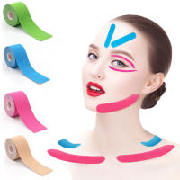 Cinta De Kinesiología Para El Rostro 5M Cotonera Para Levantamiento V Line Y Cuello Área De Ojos Transpirable Impermeable Y Cómoda Herramienta De Cuidado De La Piel - details 1