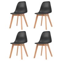 vidaXL Sillas de comedor 4 unidades plástico turquesa en color Tuquesa/Negro/Blanco y más | cómodas modernas ergonómicas para comedor cocina salón hogar - details 1