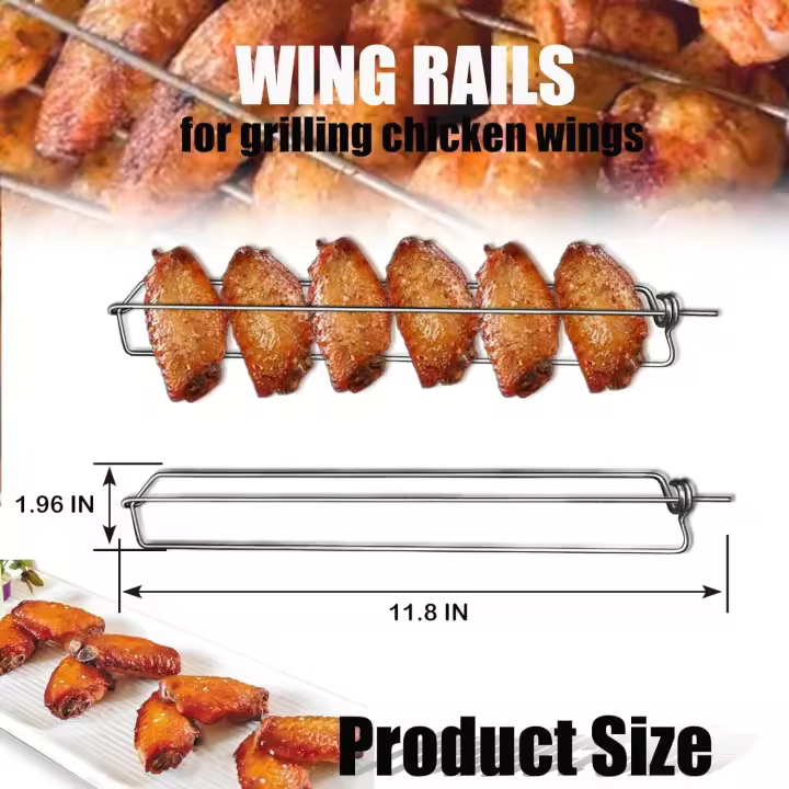 Wingrailsgrilling - Parrilla para barbacoa al Aire Libre con horquilla, instrumentos para barbacoa - 1