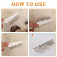 Peine Para Mascotas Eliminación De Pulgas Cepillo De Pelo Para Gatos Y Perros Herramientas De Aseo Accesorios Para Mascotas Material Acero Inoxidable Y Plástico - details 5