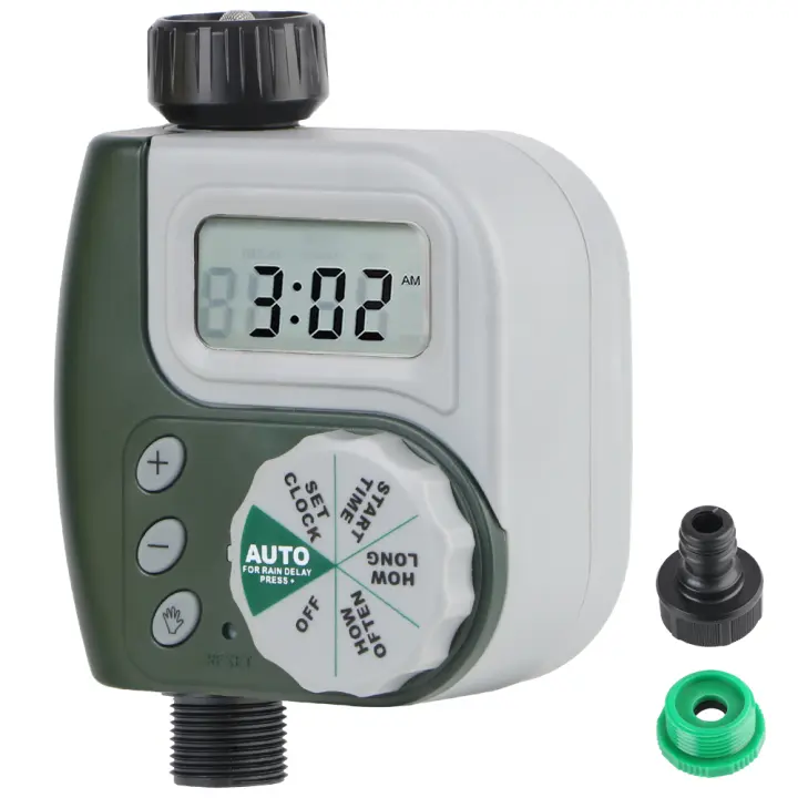 Reloj Digital Timer De Riego Para Jardín Controlador Dial Inteligente Con Pantalla LCD Multíple Programable Y Automático - 1