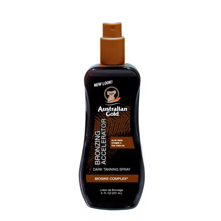 Australian Gold ACCELERATOR SPRAY GEL W/BRONZER, acelerador del bronceado,237ml - 1