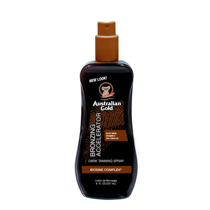 Australian Gold ACCELERATOR SPRAY GEL W/BRONZER, acelerador del bronceado,237ml - 1