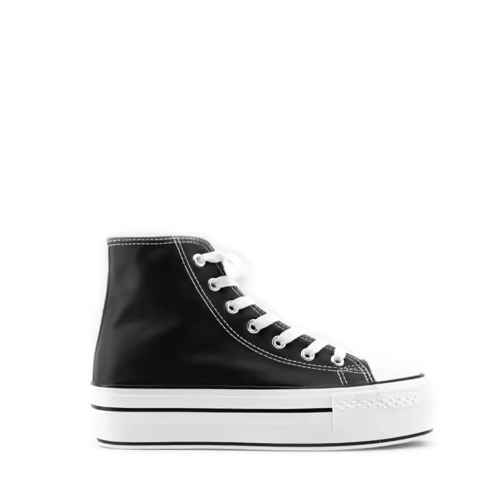 MODELISA Zapatilla De Polipiel Plataforma Cordón Estilo Casual Mujer - 1