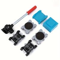 Set De 8 Piezas De Herramientas Para Muebles Mover Pesados Con Rodullos Y Barra Elevador De Muebles Con Ruedas Herramienta Profesional Para Mudanzas - details 8