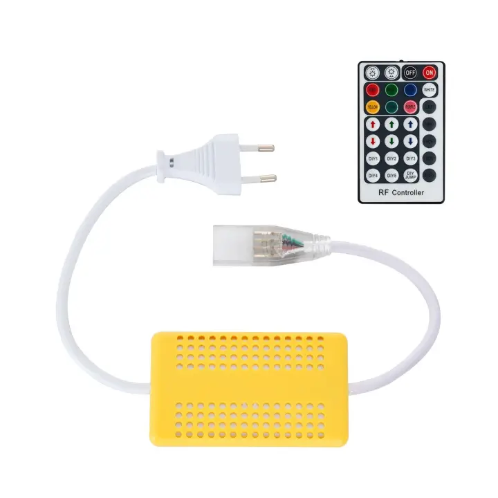 Ledkia Controlador Tira LED RGB 220V AC Control Remoto RF 28 Botones - 1