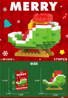 Mini Bloques De Construcción Santa Claus Modelo De Navidad Bloques Micro Decoración De Pudín De Nieve Regalo Para Niños Juguete De Puzzle De Artesanía - details 8