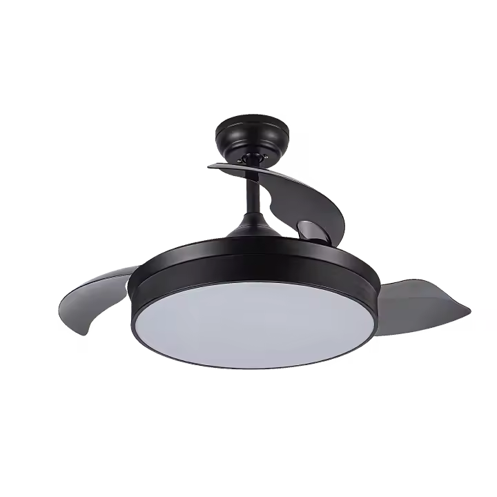 VENTILADOR RETRACTIL DC CALA NEGRO 48W 4800LM 3ASP.DESP 91D 6 VELOCIDADES FABRILAMP - 1