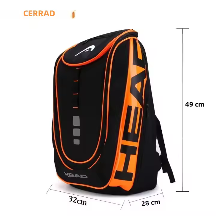 Mochila De Tenis HEAD Radical Para Hombres Y Mujeres Bolsa De Raqueta De Padel Doble Pack Material De Poliéster Deporte Racket - 1