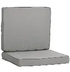 Outsunny Juego de 2 cojines para silla Cojines de asiento extraíbles Cojines acolchados de gran comodidad Tejido de espuma de poliéster Gris claro - 1