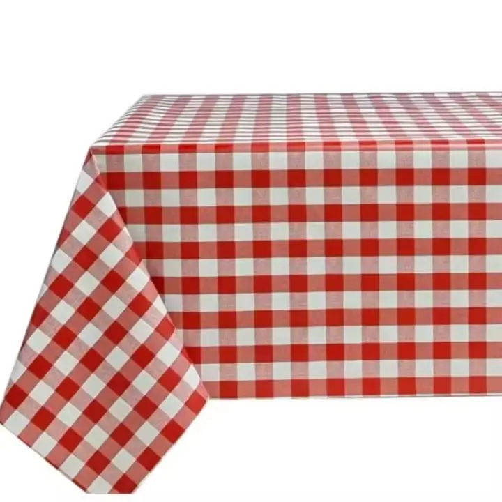 Mantel Hulehule Tex - Impermeable Estilo Pic Nic Rojo Estampado Cuadros - 1