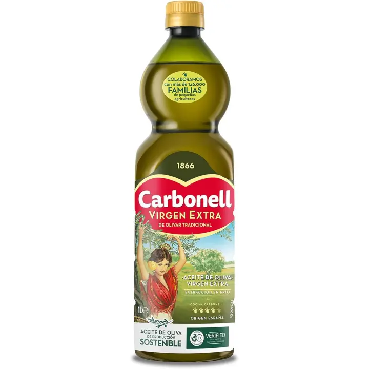 Carbonell® Aceite de Oliva Virgen Extra, Botella 1L , Pack de 1-4 Botellas - 1