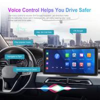 Podofo-Monitor inalámbrico para salpicadero de coche, Carplay, Airplay, Android Cast, compatible con tarjeta TF, cámara de respaldo, 10,36 pulgadas - details 3