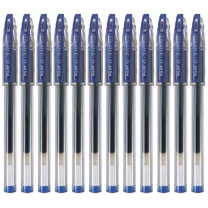 Pilot G3 07 Bolígrafo Roller Tinta de Gel Punta 0,5mm Color Azul (Pack de 12 Uds.) - 1