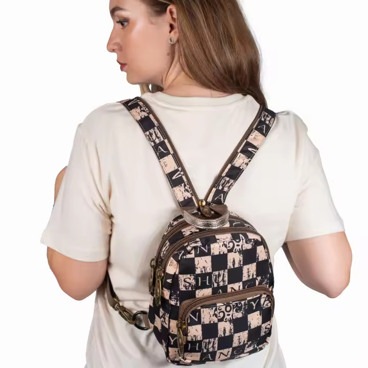 Dunne Brand Mochila Chesmate Algodón y Piel Hecho a Mano - 1