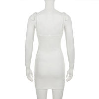 Vestido Bodycon De Encaje IAMSURE Estilo Playa Con Cuello Abierto Y Sin Mangas Para Mujer Moda Verano Callejera Sexy Mini Vestido - details 4