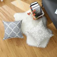 Funda de cojín 45x45cm Juego de 4 decoración de Lino Funda de cojín decorative Modern geométrica cuadrada para Sala de estar Almohada Sofá - details 2