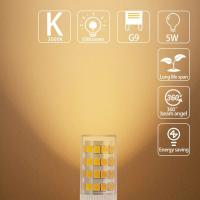 Paquete de 10 bombillas LED G9, Blanco cálido, 5 W, 3000 K, bombilla halógena G9, sin parpadeo - details 1