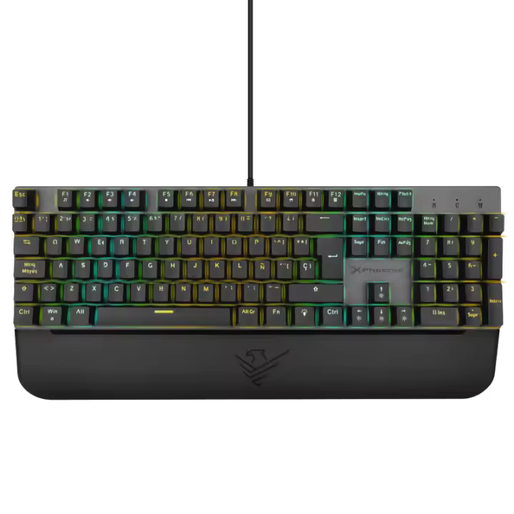 Phoenix Technologies Teclado Mecánico Gaming RGB Switches Brown USB con Reposamuñecas - 1