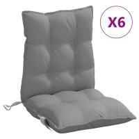 vidaXL Cojines para silla con respaldo bajo 6 uds tela Oxford Color Gris,  Beige,  Verde y mas Cojín Decorativo de Asiento Cojines de muebles de salon - details 2