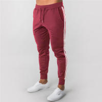 Pantalones De Correr Gris Para Hombre Musculares Suaves De Algodón Con Cierre De Cordón Pantalones De Gym Para Levantamiento De Peso - details 9