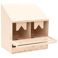 vidaXL Ponedero Gallinas Aves Cesta Extraíble Huevos Plegable Madera Dimensiones 72x33x38cm (3 compartimentos),  63x40x45cm (2 compartimentos),  63x40x65cm (2 compartimentos) y mas - details 1