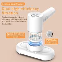Aspirador de Ácaros, Aspiradora de Mano con Filtro HEPA, Mini Aspirador Antiácaros para Colchones con Luz UV para Virutas de lápiz, Migas, Laptop (Blanco) - details 3