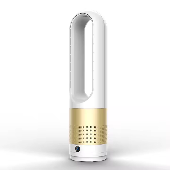Ventilador de refrigeración sin Aspas, ventilador de Torre de 22 pulgadas, ventilador de pedestal ostilante de 80 ° con control remoto, 8 velocidades, temporizador de 8 horas, Pantalla LED con - 1