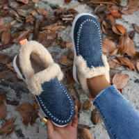 SP Nuevos Zapatos de Algodón de Invierno para Mujer, Talla Grande, sweatshirt, engosados, Raw Borde, - details 2