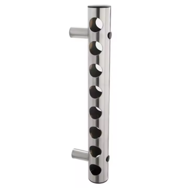 Soportes de botellas de vino de alta calidad, estante de vino de acero inoxidable, barra montada en la pared, almacenamiento doméstico, soporte de cocina, 8 agujeros - 1